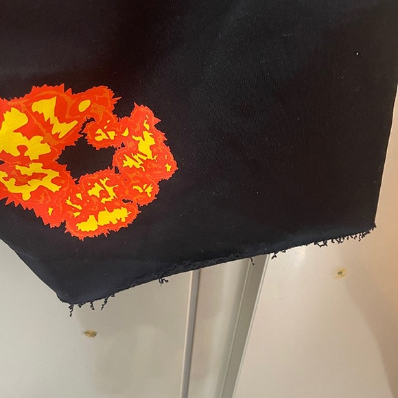 Denim Tears Flame Print Casual Shorts in Black and Yellow - Picture 6 of 8